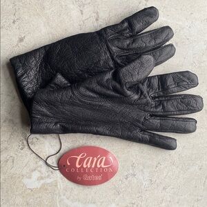 Cara By Gates NWT Black Leather Gloves XS